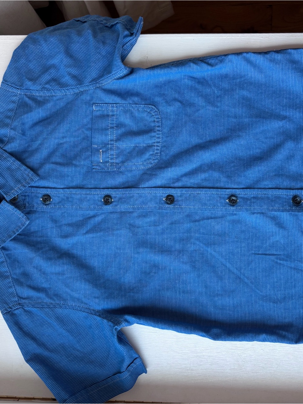Wrangler Blue Short Sleeve Button-Down Shirt